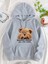 Trden Women's Cute Bear & Letter Print Hoodie 1