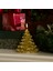 New Year Yılbaşı Çam Ağacı Şekilli Mum Gold 12X12X12,5 cm 1