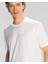 Frotis Erkek Beyaz Regular Fit Tişört 3