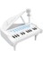 Mp3 Çalar Özellikli 24 Tuşlu Mikrofonlu Mini Piyano Jak Girişi Harici Hoparlör (Beyaz) 1