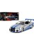 Toys Fast & Furious Brian S 2002 Nissan Skyline R34 Die-Cast Car, 1:24 Scale, Silver & Blue 1