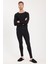 Erkek Slim Fit Dar Kesim Bisiklet Yaka Siyah Termal Alt Üst Takım 4