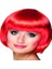 Kırmızı Renk Parti Peruğu Küt Saç 1