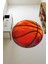 Basket Topu Desenli Yuvarlak Dijital Baskı Kaymaz Tabanlı Çocuk ve Genç Odası Halısı H0385 1