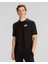 Frotis Erkek Siyah Regular Fit Tişört 2