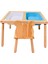 Ahşap Duyusal Çocuk Aktivite Masası Oyun Masası ve Çocuk Çalışma Masası 1 Adet Ayı Sandalye 4