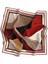 Twill Geometrik Desenli Bordo Renkli 90X90 Eşarp (Ipek Içermez) Kenar Dikiş Şekli El Dikişli 1