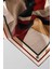Twill Geometrik Desenli Bordo Renkli 90X90 Eşarp (Ipek Içermez) Kenar Dikiş Şekli El Dikişli 2