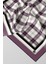 Twill Ekose Desenli Lila Renkli 90X90 Eşarp (Ipek Içermez) Kenar Dikiş Şekli El Dikişli 2