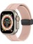 Uruchı Apple Watch Manyetik Silikon Kordon 42/44/45/49/l Kadın Erkek Spor Kordon Iwatch Apple Watch Serisi 8 7 6 5 4 3 2 1 Se Ultra ile Uyumlu, Pembe Kum 1