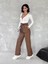 Lzrdwzrd Kendinden Ince Kemerli Deri Pantolon Kahve T1178 (Beden: Xl) 3