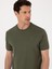 Erkek Haki Regular Fit %100 Pamuk Bisiklet Yaka Basic T-shirt 50319801-VR027 9