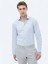 Mavi Düz Slim Fit Dokuma Klasik %100 Pamuk Gömlek 1
