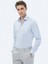 Mavi Düz Slim Fit Dokuma Klasik %100 Pamuk Gömlek 2