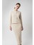 Kadın Hırka Elbise Ikili Takım - Krem 1