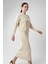 Kadın Hırka Elbise Ikili Takım - Krem 2