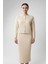 Kadın Hırka Elbise Ikili Takım - Krem 3