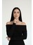 Kadın Madonna Yaka Siyah Alt Üst Takım 2