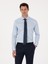 Erkek Açık Mavi Slim Fit %100 Pamuk Yarım İtalyan Yaka Klasik Gömlek 50318216-VR003 8
