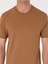 Erkek Kahverengi Regular Fit %100 Pamuk Bisiklet Yaka Basic T-shirt 50319801-VR153 13