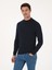 Erkek Lacivert Slim Fit Yün Karışımlı Çeyrek Balıkçı Yaka Basic Triko Kazak 50318891-VR033 8