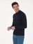 Erkek Lacivert Slim Fit Yün Karışımlı Çeyrek Balıkçı Yaka Basic Triko Kazak 50318891-VR033 10