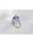 Kare Tektaş Kadın Yüzük, Mor Tektaş Gümüş Yüzük, Mor Tektaş Kadın Yüzük 3