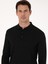 Erkek Siyah Regular Fit Yün Karışımlı Polo Yaka Basic Triko Kazak 50318855-VR046 9