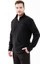 Cedric Erkek Yarım Fermuarlı Ince Polar Sweatshirt Siyah 5