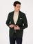Erkek Haki Slim Fit Yün Karışımlı Mikro Desenli Ceket 50310771-VR027 10