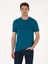 Erkek Petrol Mavisi Slim Fit Bisiklet Yaka Triko T-shirt 50311875-VR102 8