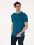 Erkek Petrol Mavisi Slim Fit Bisiklet Yaka Triko T-shirt 50311875-VR102 10