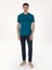 Erkek Petrol Mavisi Slim Fit Bisiklet Yaka Triko T-shirt 50311875-VR102 11