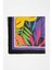 C78 Kadın Mavi Yaprak Desenli 50X50 Bandana Hyl DG01692-22 3