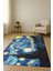 Yıldızlı Gece Dijital Baskı Kaymaz Taban Halı H0295 2
