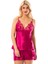 Fuşya Saten Babydoll Şortlu Takım 1