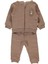 Jakarlı Kapitone Kapşonlu Hırka 2li Takım (Bearısh) Kahverengi 1