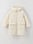 Lcw Kids Bej Kapüşonlu Kapitone Kız Çocuk Mont 3