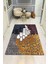Modern Desenli Dijital Baskı Kaymaz Taban Halı H1112 1