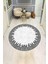 Yuvarlak Dijital Baskı Çerçeveli Modern Desenli Dot Kaymaz Tabanlı Halı H0313 1