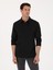 Erkek Siyah Regular Fit %100 Pamuk 3 İplik Polo Yaka Sweatshirt 50318960-VR046 8