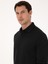 Erkek Siyah Regular Fit %100 Pamuk 3 İplik Polo Yaka Sweatshirt 50318960-VR046 9