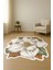 Modern Çiçek Desenli Lazer Kesim Dijital Baskı Kaymaz Tabanlı Halı H0433 2