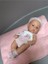 Peluş Battaniyeli Kıyafetli %100 Silikon Gerçek Yüzlü 30 cm Bebek Peluş Kıyafetli Gerçek Bebek 6