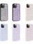 Apple iPhone 12 Pro Max Kılıf Parlak Taşlı Tasarım Mrsa Ston Kapak-Lila 2