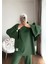 Kadın Ispanyol Paça Pantolon Ikili Takım M25114 - Yeşil 3