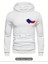 Çek Cumhuriyeti Bayrak Özel Grafik Baskılı Kanguru Sweatshirt 1