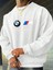 Bmwmmotorsport Desen Baskılı 2 Iplik Polarlı Mevsimlik Bisiklet Yaka Sweatshirt 1