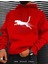 Kanguru Sweathirt Leopar Desenli Baskılı Hoodie 1