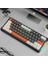 Leaven K610 Mini Kablolu Mekanik Rgb Işıklı Klavye 61 Tuşlu Kırmızı Switch Kompak ve Şık Tasarım Ingilizce Q Klavye 10CM x 29CM (Kahverengi - Beyaz) 2
